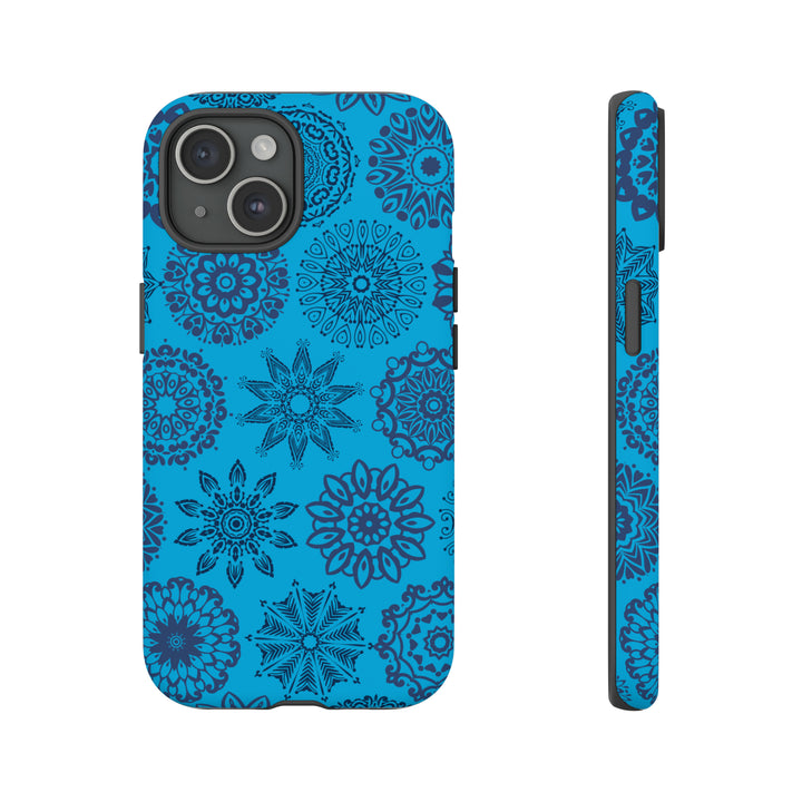 Blue Abstract Patterned Phone Case