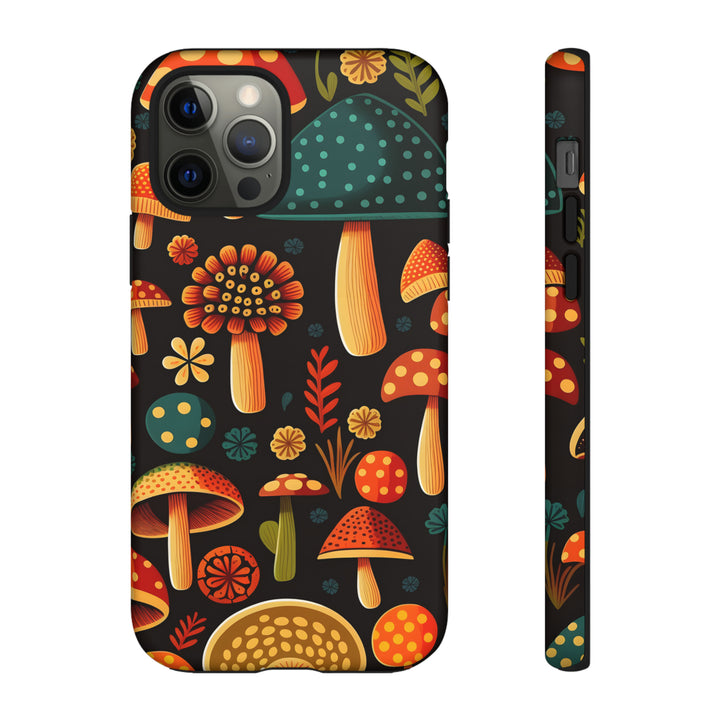 Dark Whimsy Mushroom Field Phone Case