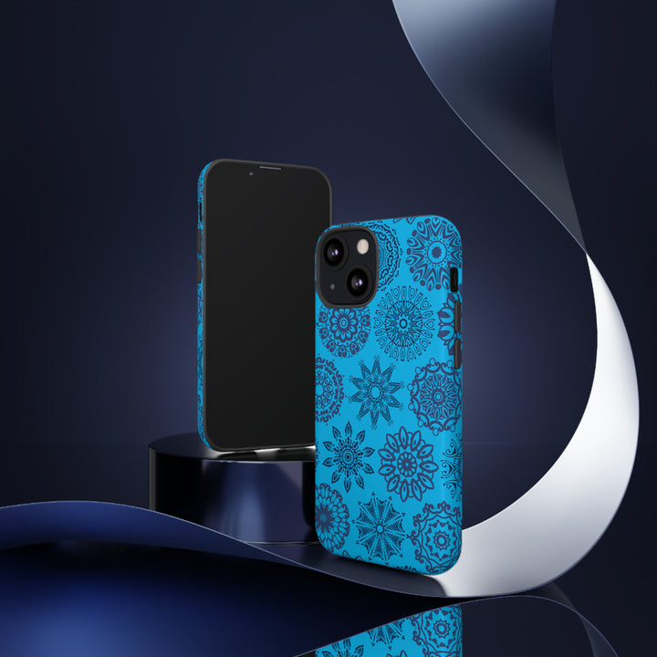 Blue Abstract Patterned Phone Case