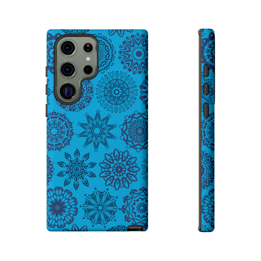 Blue Abstract Patterned Phone Case