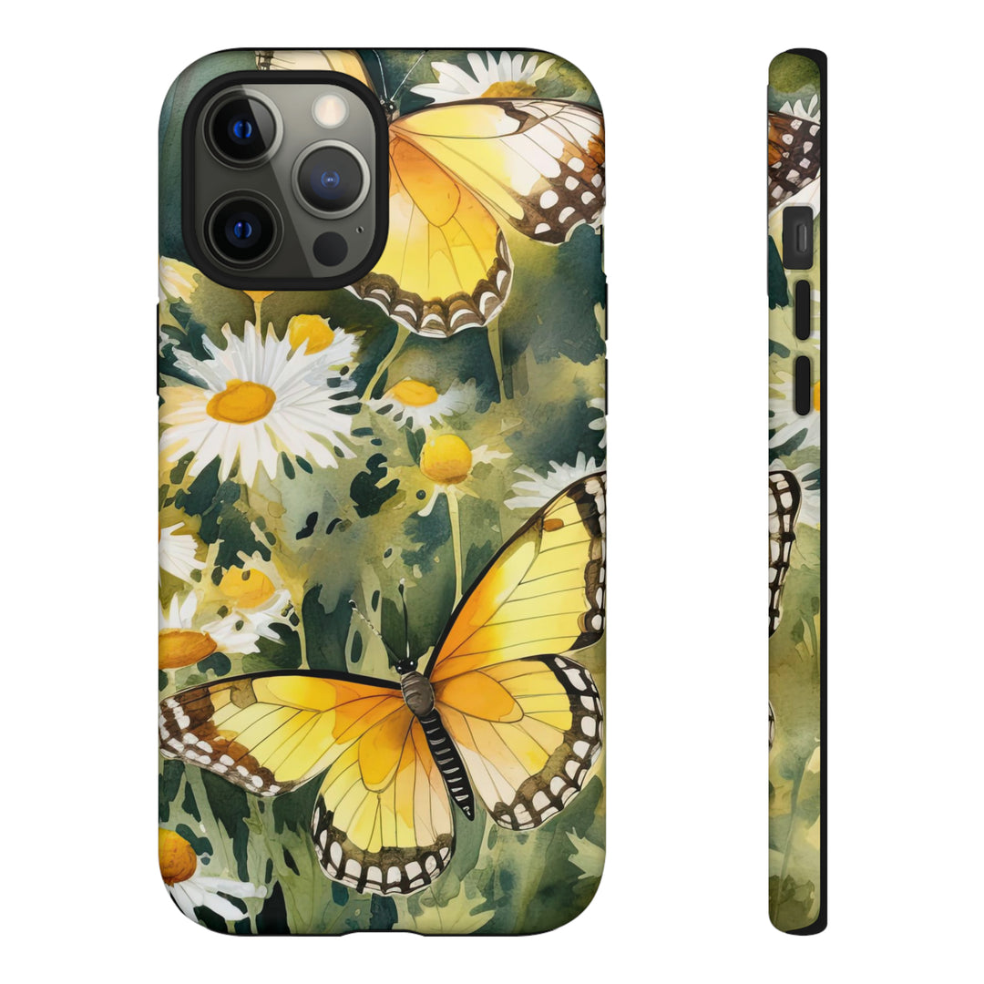 Yellow Butterflies Floral Phone Case