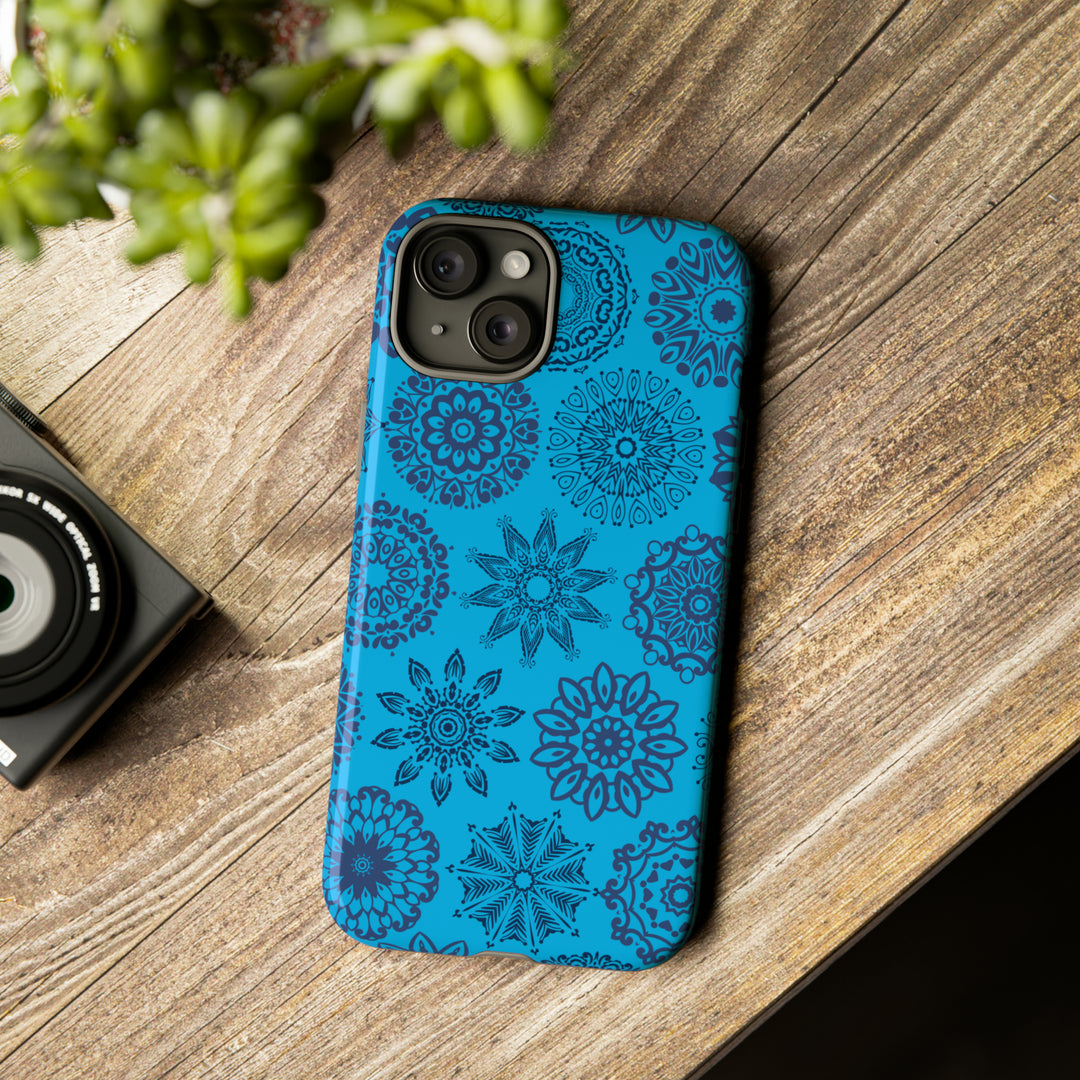 Blue Abstract Patterned Phone Case