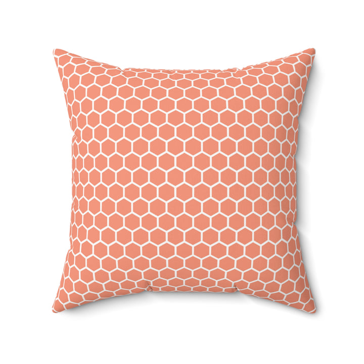 Honeycomb Reversible Coordinating Throw Pillow Orange/Brown