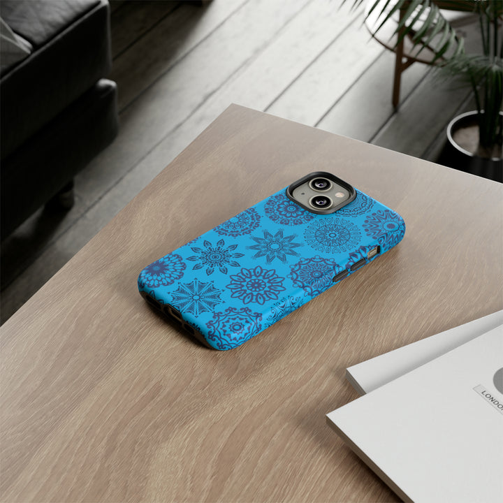 Blue Abstract Patterned Phone Case