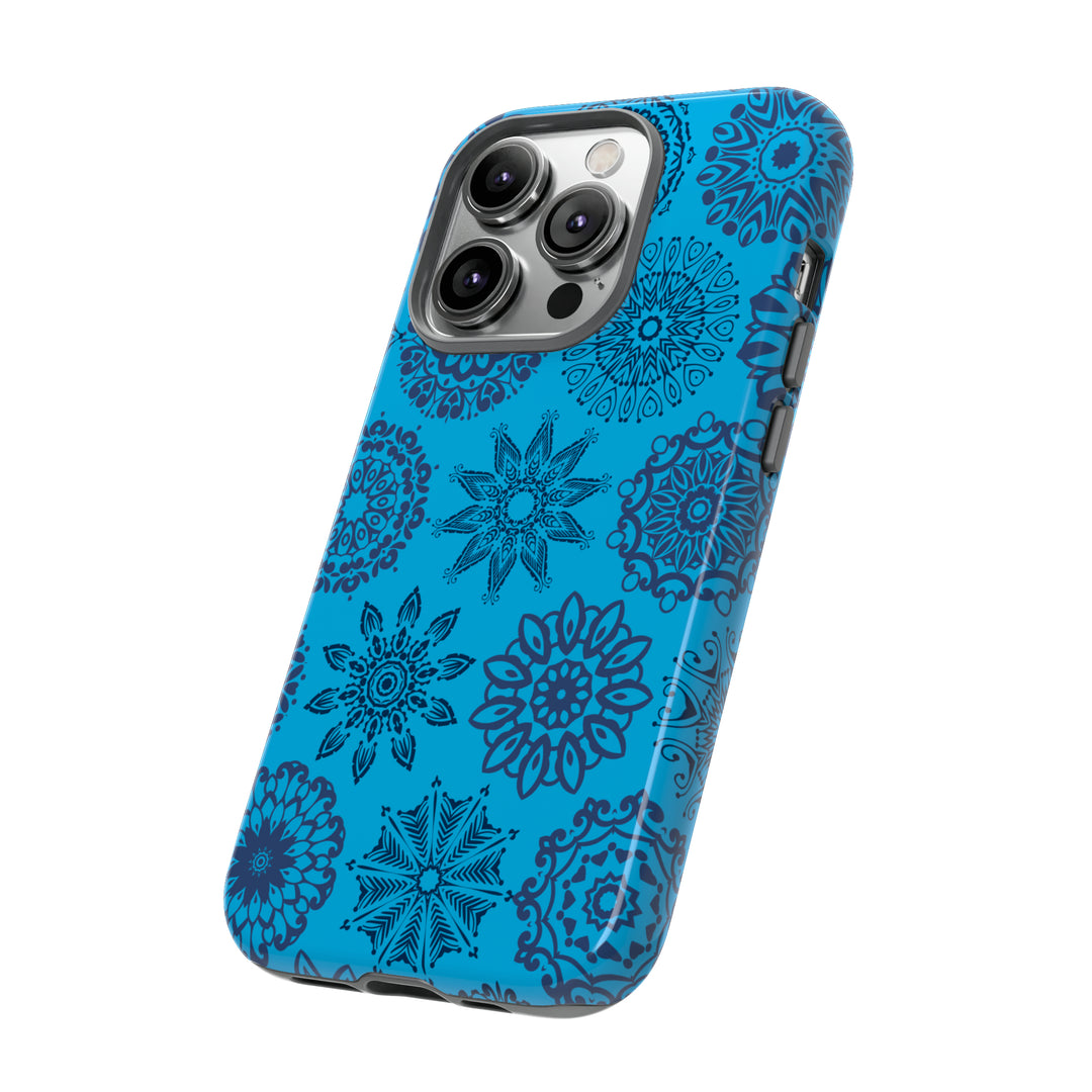 Blue Abstract Patterned Phone Case