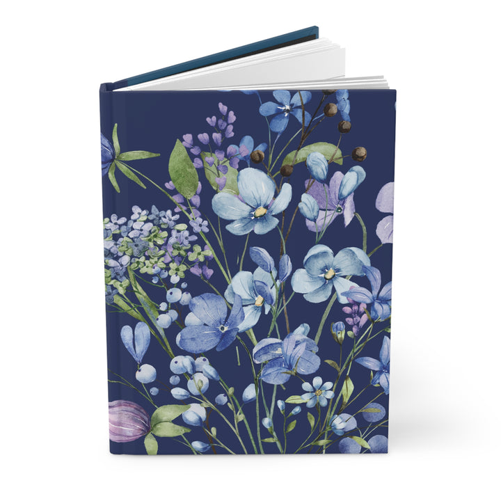 Burst of Blue Bouquet Hardcover Journal