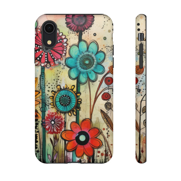 Bold Grunge Wildflowers Phone Case