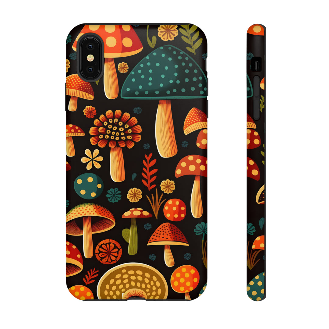 Dark Whimsy Mushroom Field Phone Case