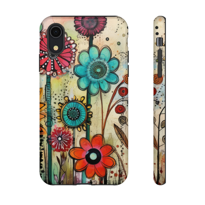 Bold Grunge Wildflowers Phone Case