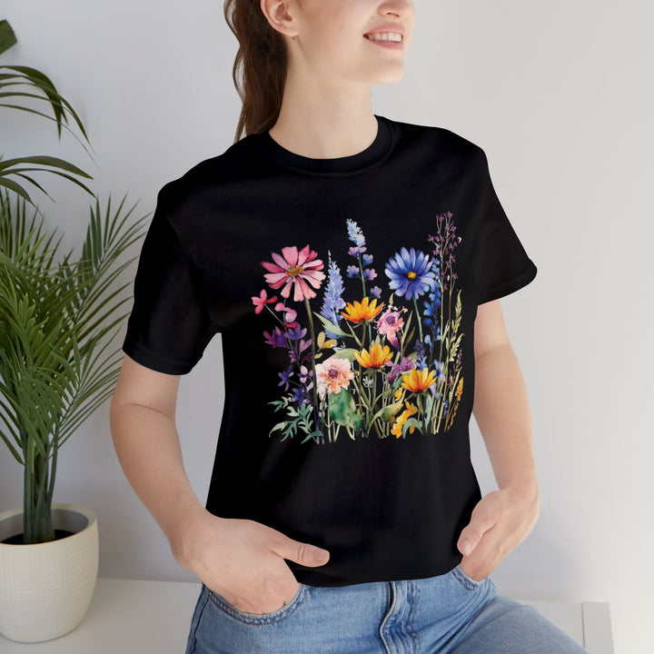 Watercolor Wildflower Print Graphic Tshirt