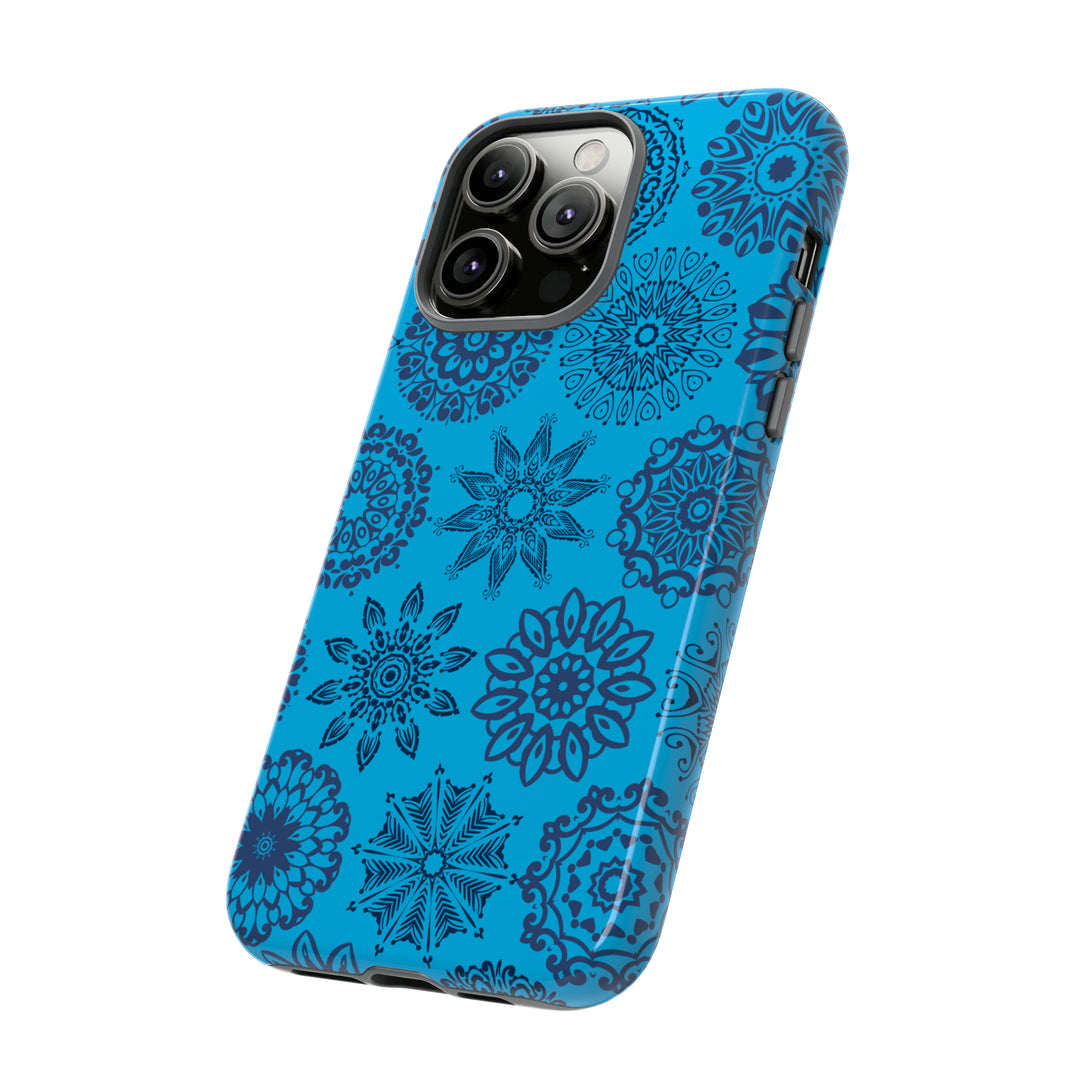 Blue Abstract Patterned Phone Case