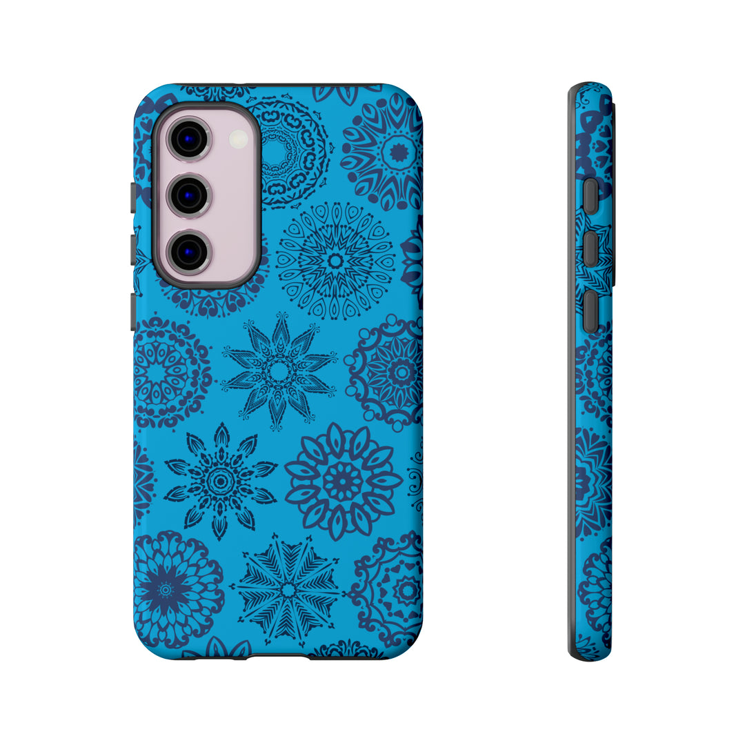 Blue Abstract Patterned Phone Case