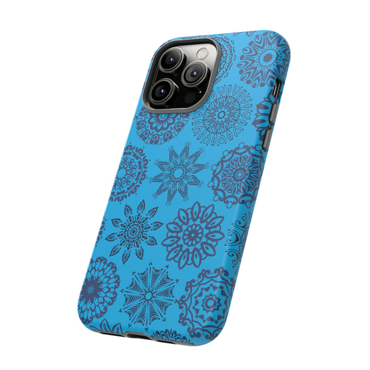 Blue Abstract Patterned Phone Case