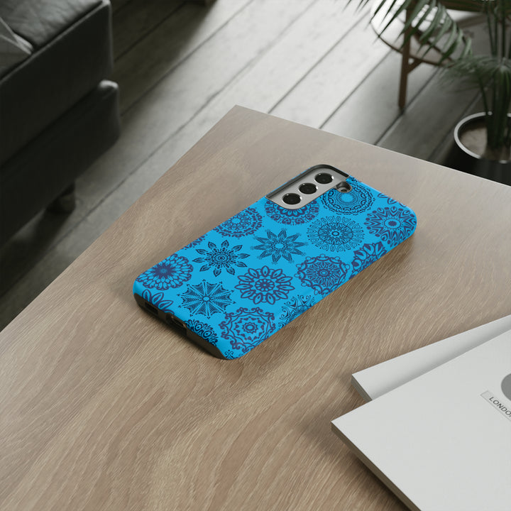 Blue Abstract Patterned Phone Case