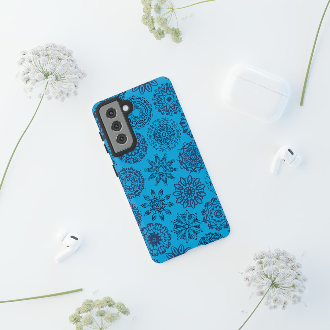 Blue Abstract Patterned Phone Case