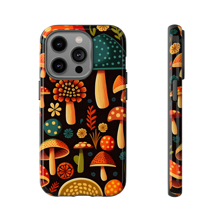 Dark Whimsy Mushroom Field Phone Case