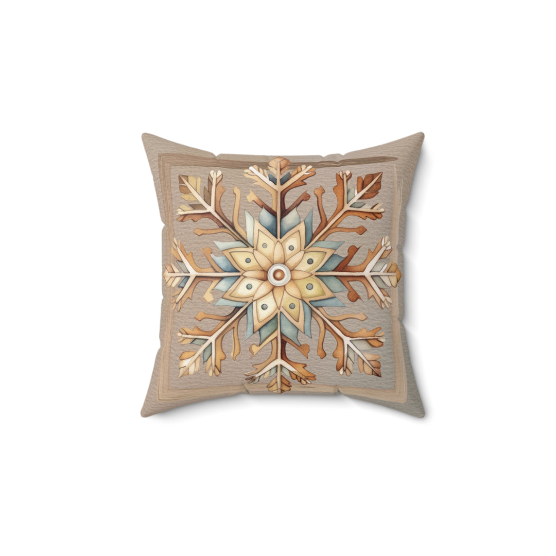 Soft Snowflake Winter Decorative Throw Pillow