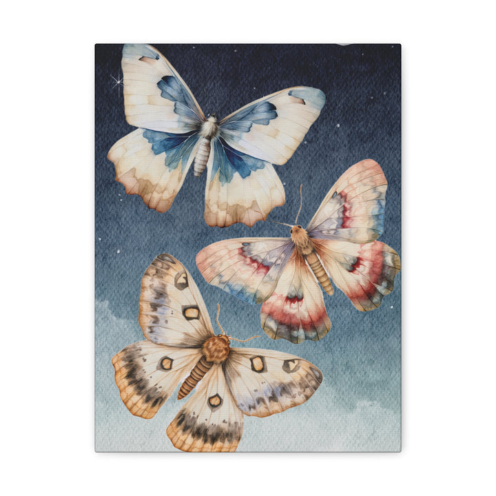 Midnight Moths Moon Dance | Canvas Wall Art