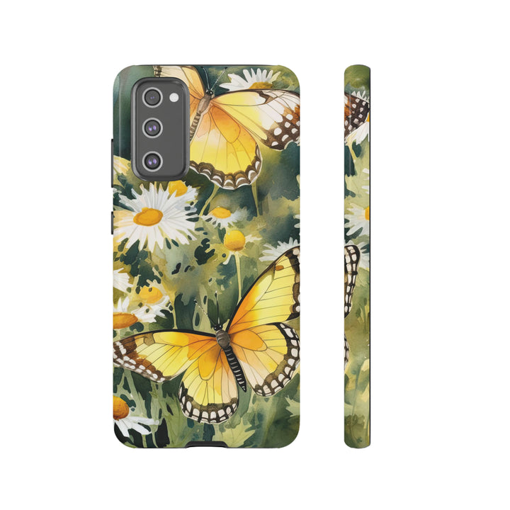 Yellow Butterflies Floral Phone Case