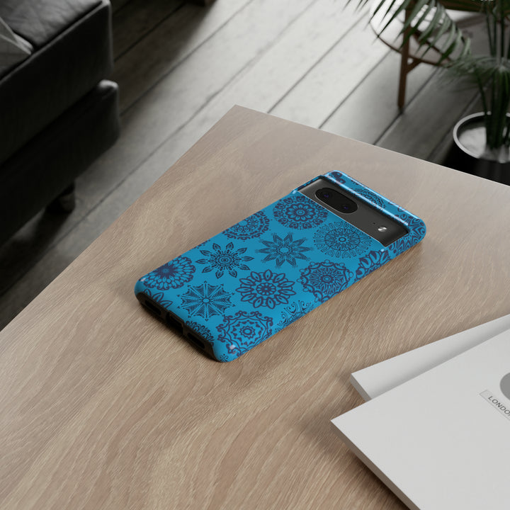 Blue Abstract Patterned Phone Case