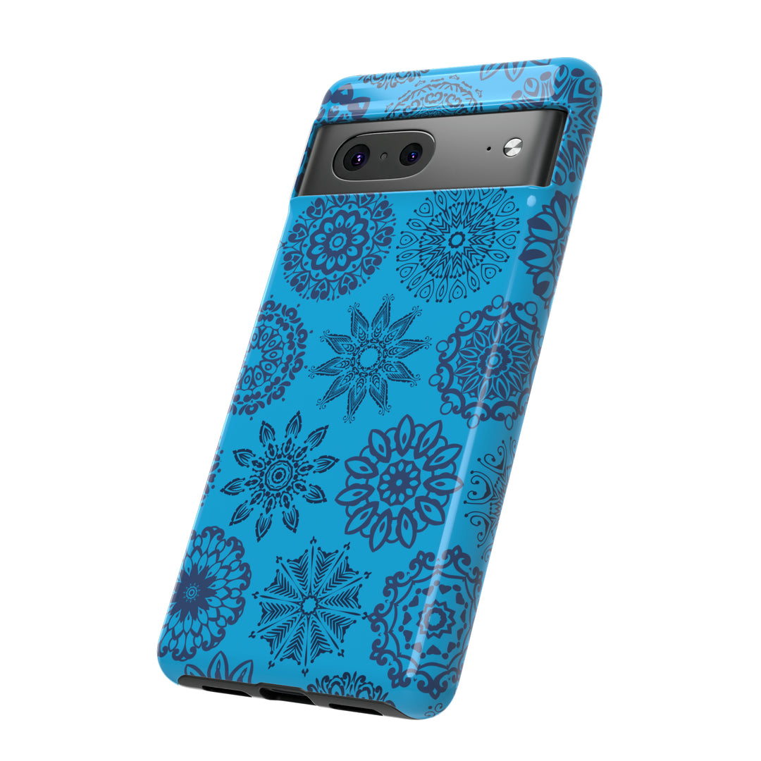 Blue Abstract Patterned Phone Case