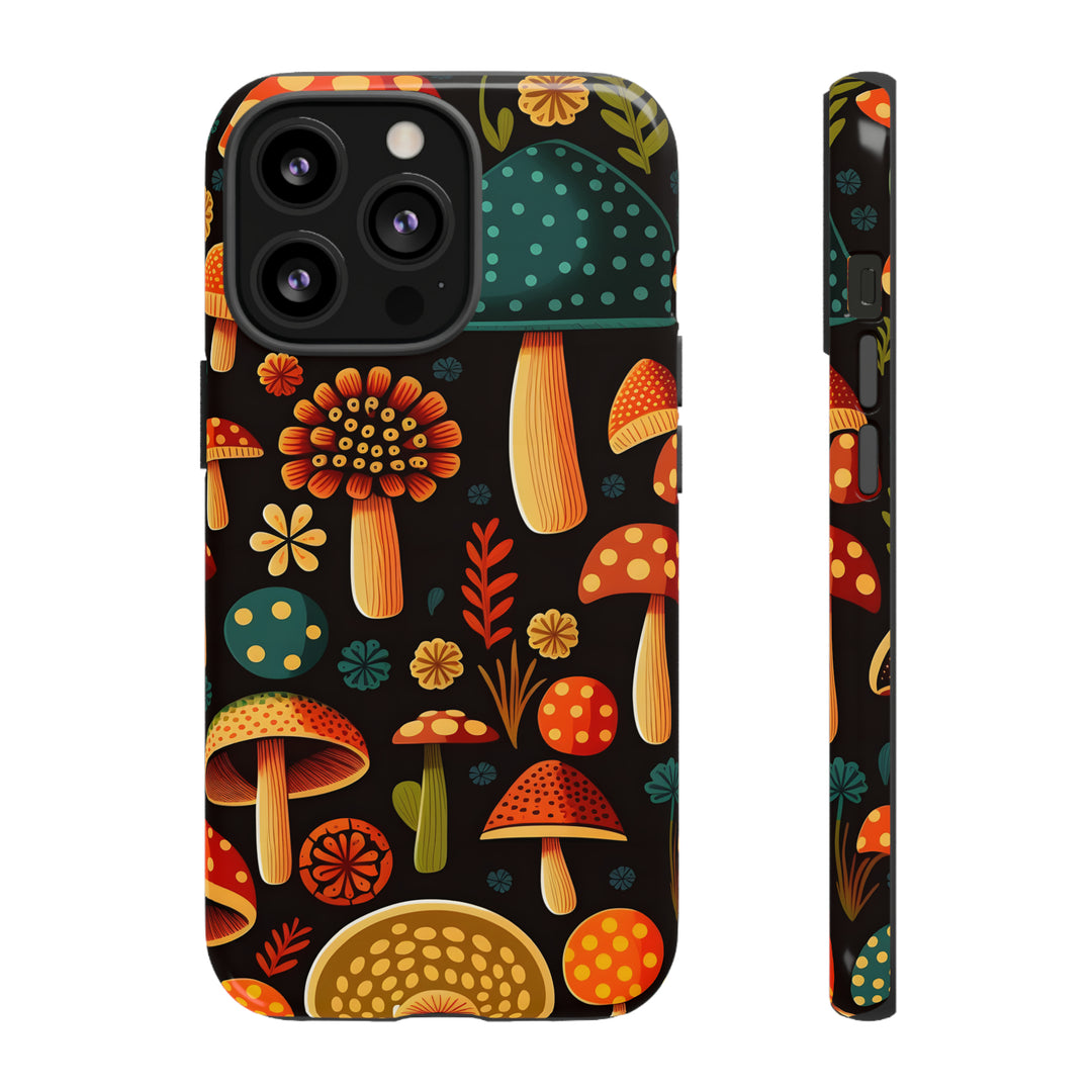 Dark Whimsy Mushroom Field Phone Case