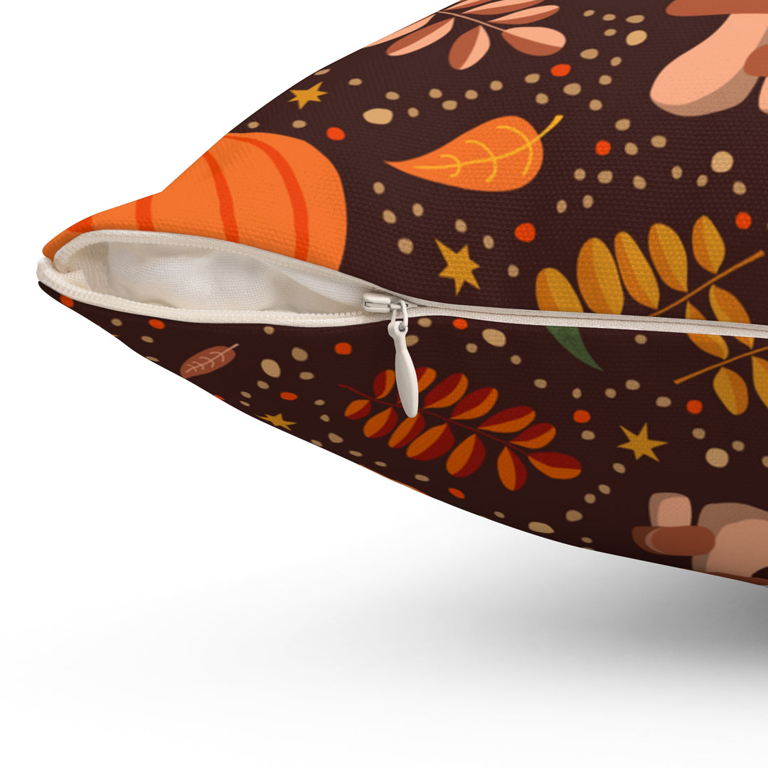 Whimsical Autumn Pattern Decorative Throw Pillow