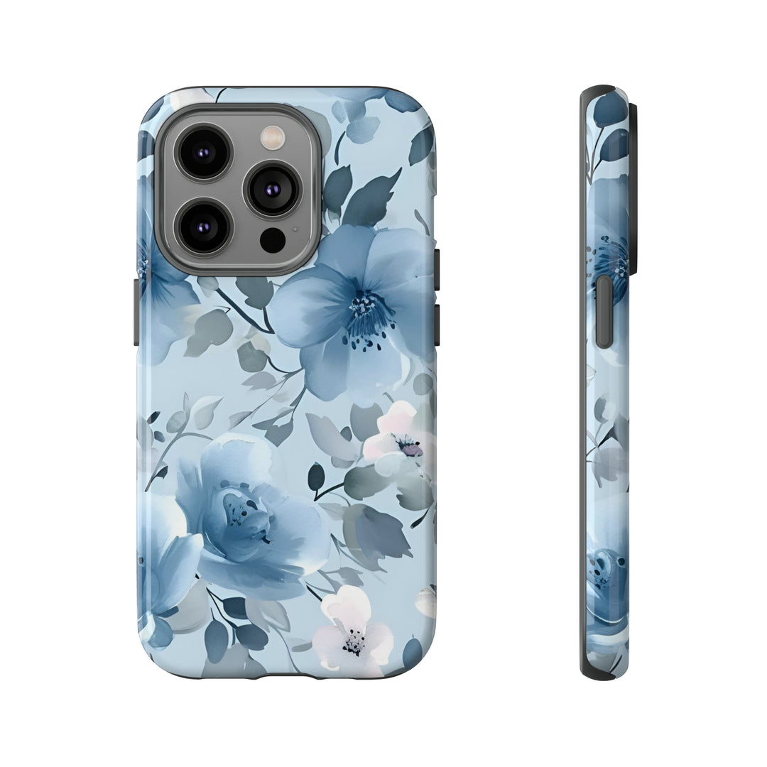 Dusty Blue Flowers | Phone Case for iPhone/Galaxy/Pixel