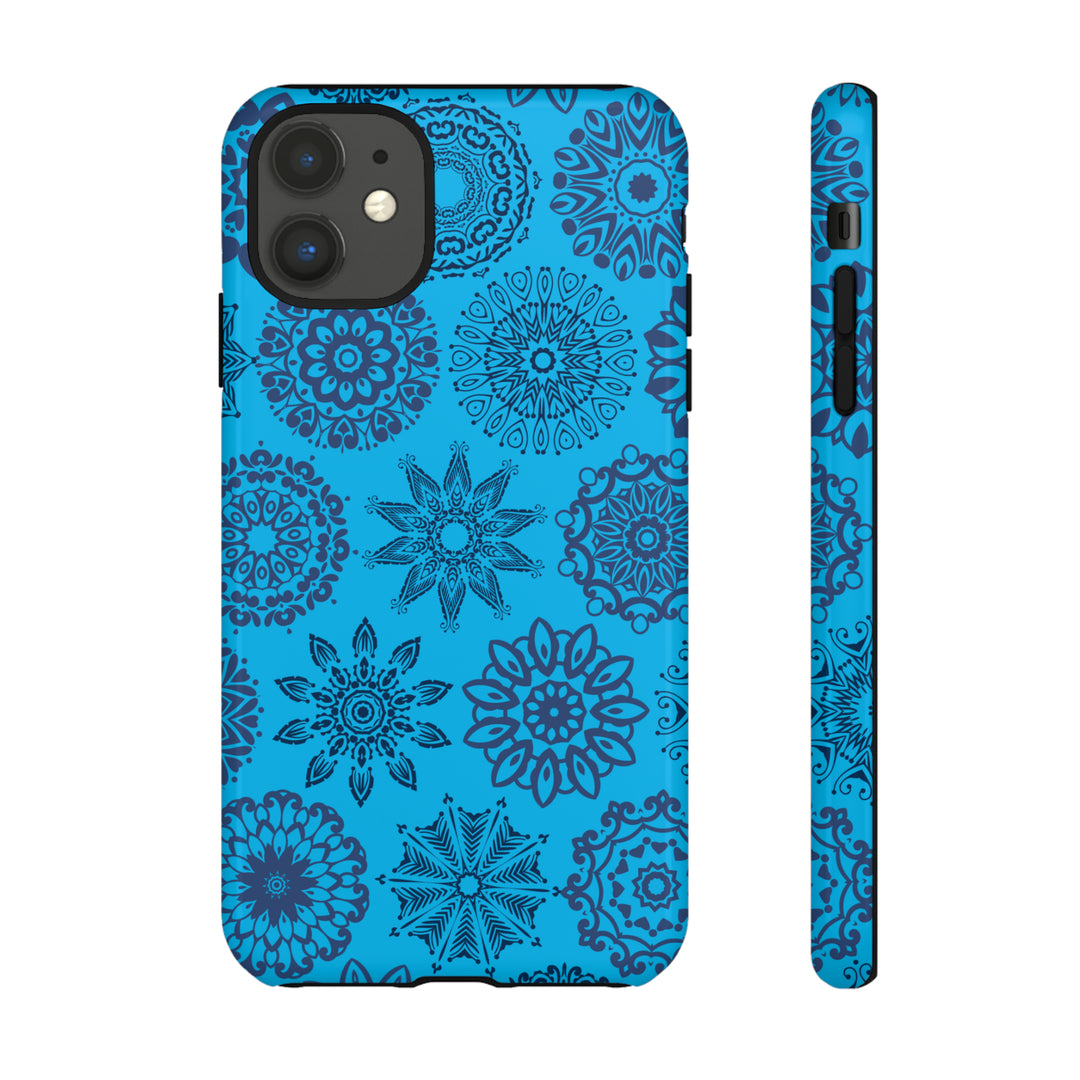 Blue Abstract Patterned Phone Case