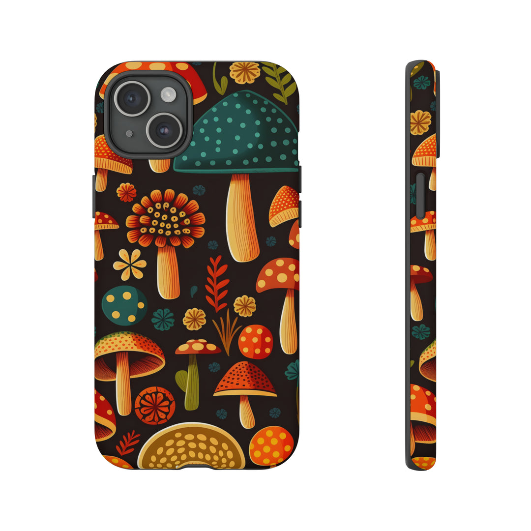 Dark Whimsy Mushroom Field Phone Case