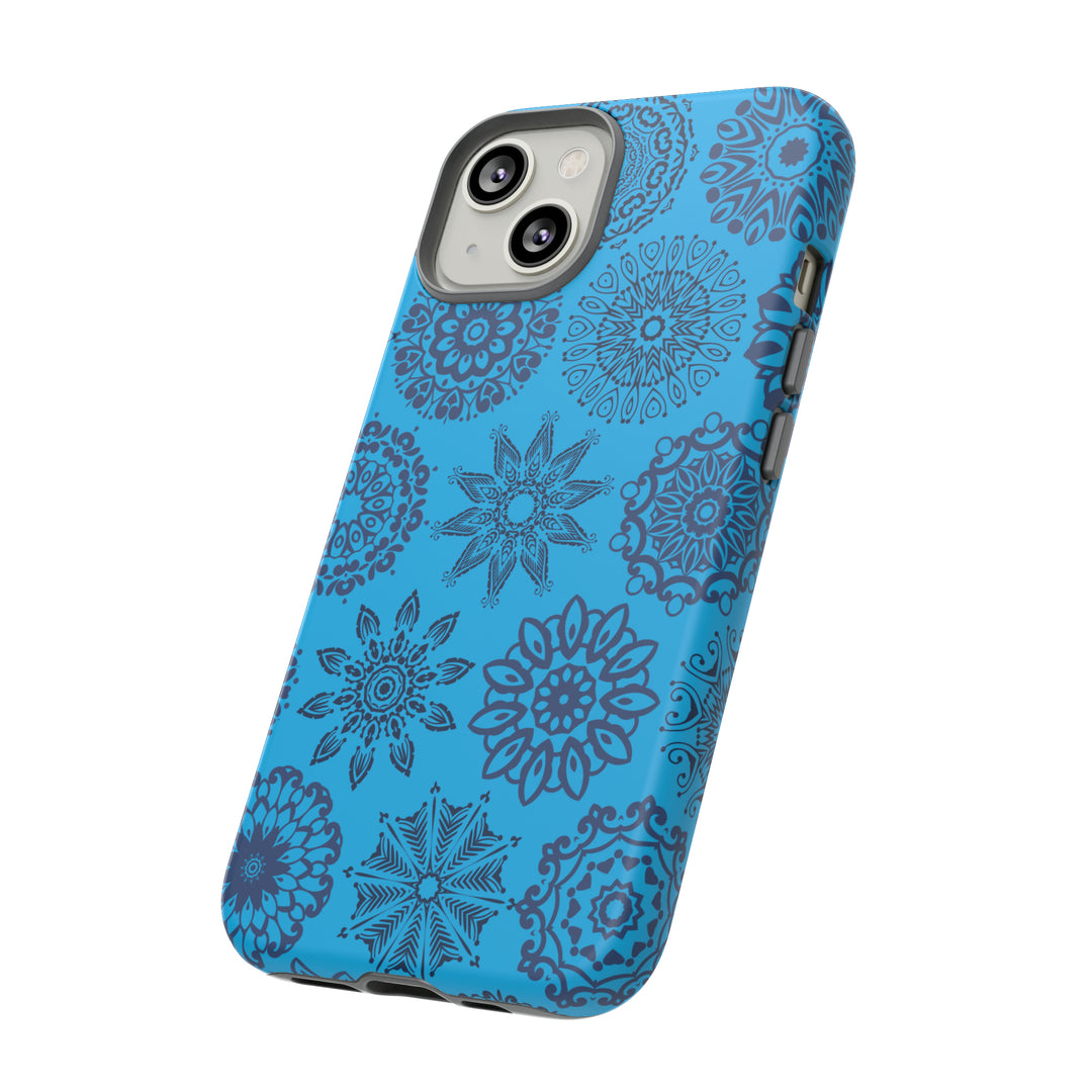 Blue Abstract Patterned Phone Case