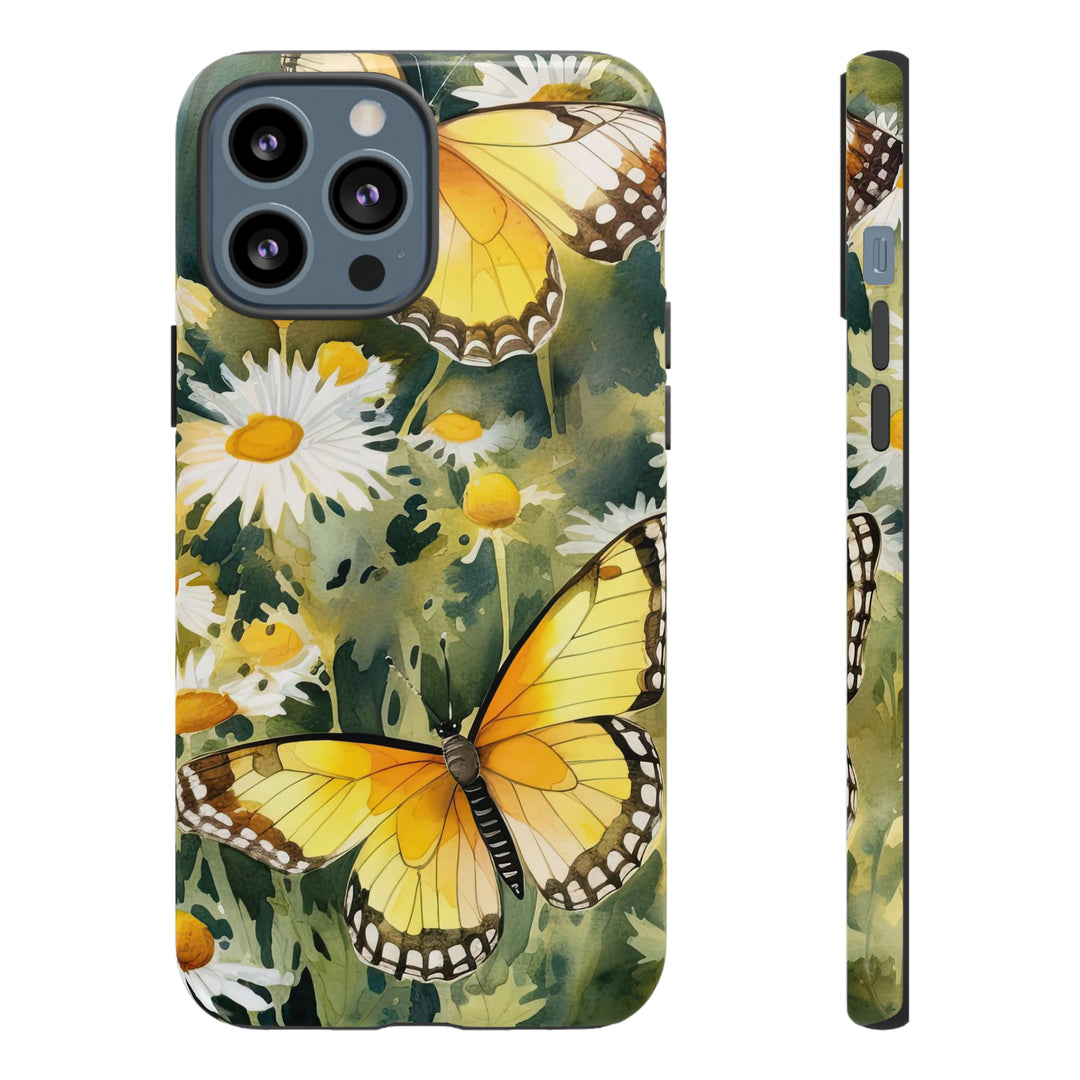 Yellow Butterflies Floral Phone Case