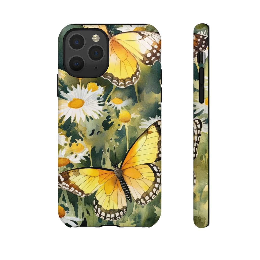 Yellow Butterflies Floral Phone Case