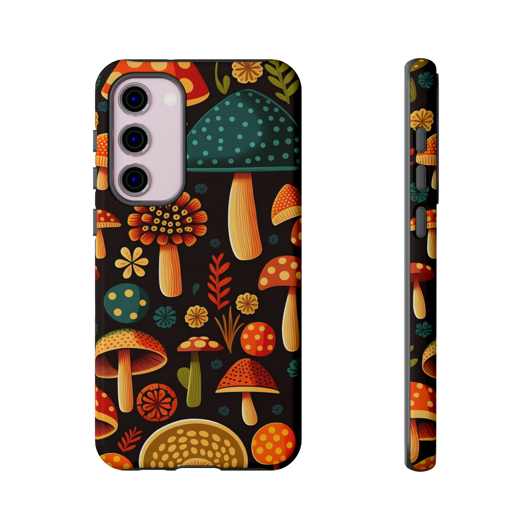 Dark Whimsy Mushroom Field Phone Case