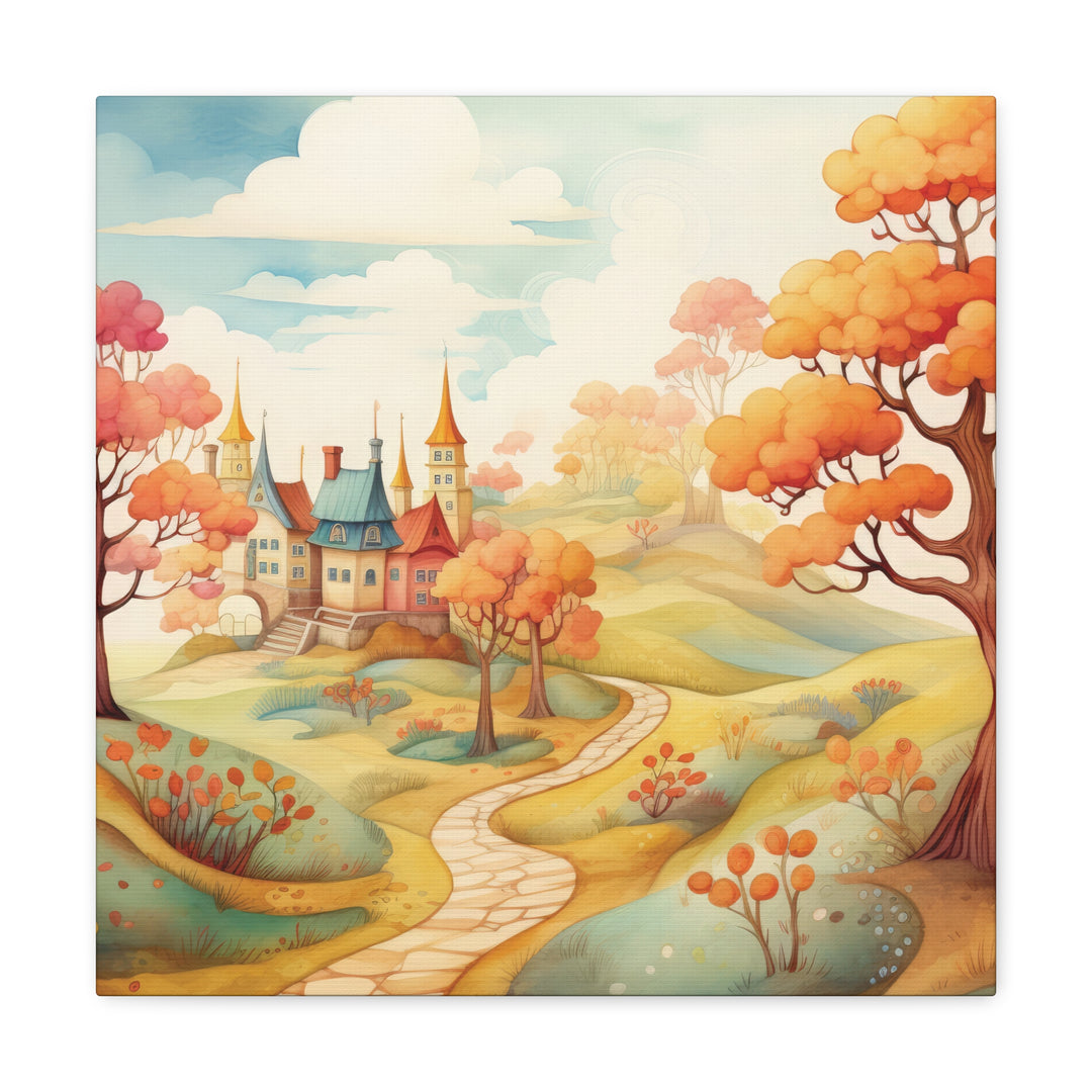 Fairytale Landscape Whimsical Canvas Wall Art