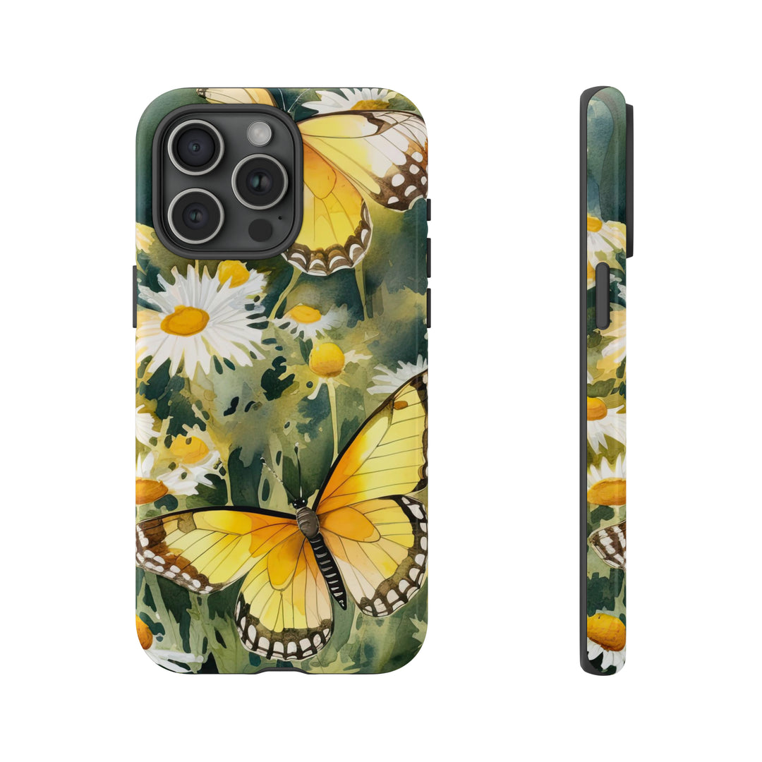 Yellow Butterflies Floral Phone Case