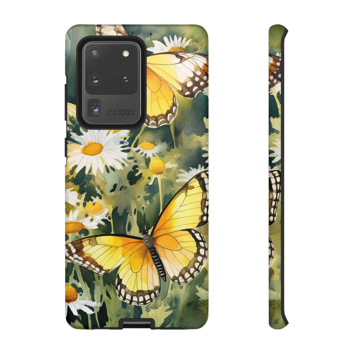 Yellow Butterflies Floral Phone Case