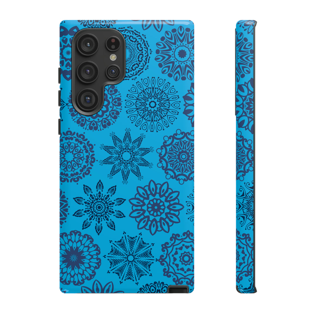 Blue Abstract Patterned Phone Case