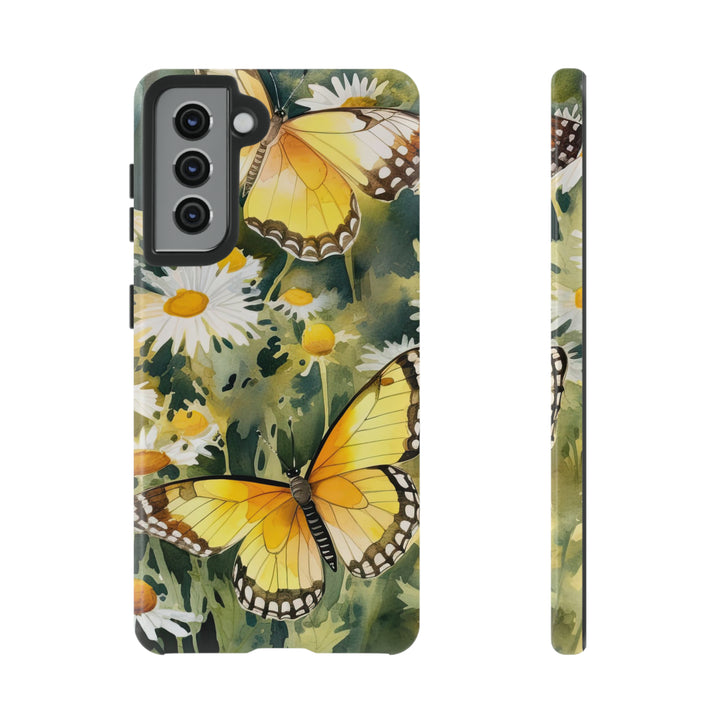 Yellow Butterflies Floral Phone Case