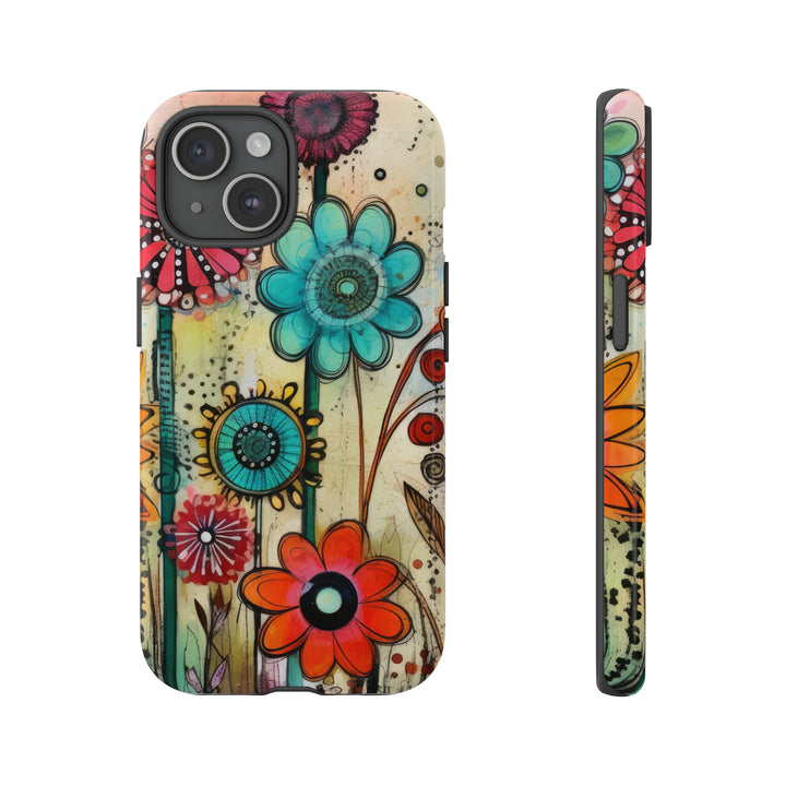 Bold Grunge Wildflowers Phone Case