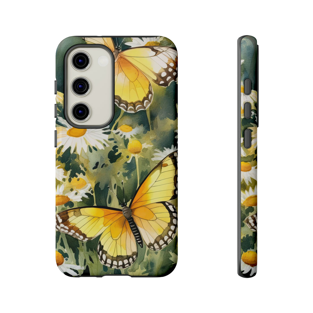 Yellow Butterflies Floral Phone Case