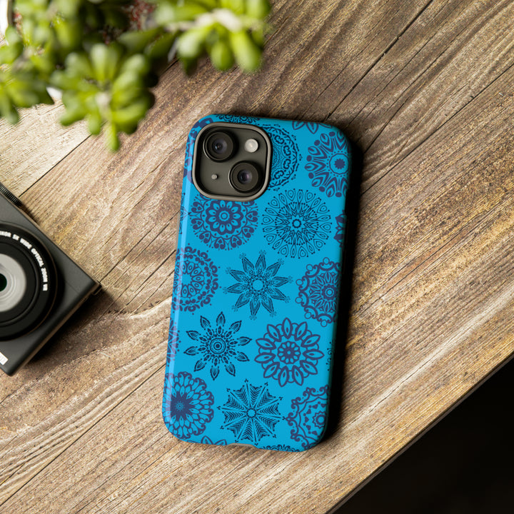 Blue Abstract Patterned Phone Case