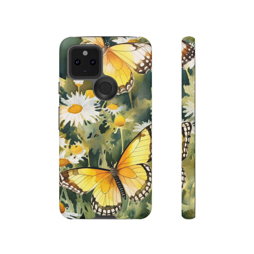 Yellow Butterflies Floral Phone Case