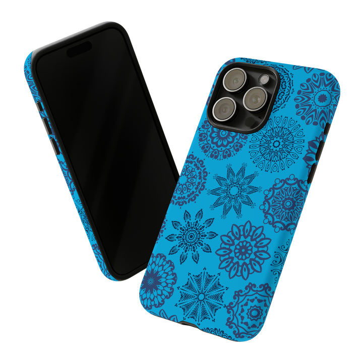 Blue Abstract Patterned Phone Case