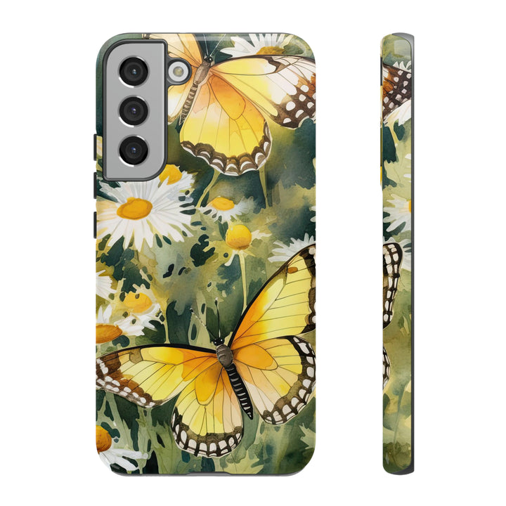 Yellow Butterflies Floral Phone Case