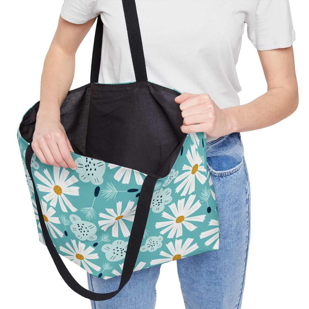 Sunny Day Daisies Floral Tote Bag | Big Bag Everything Tote