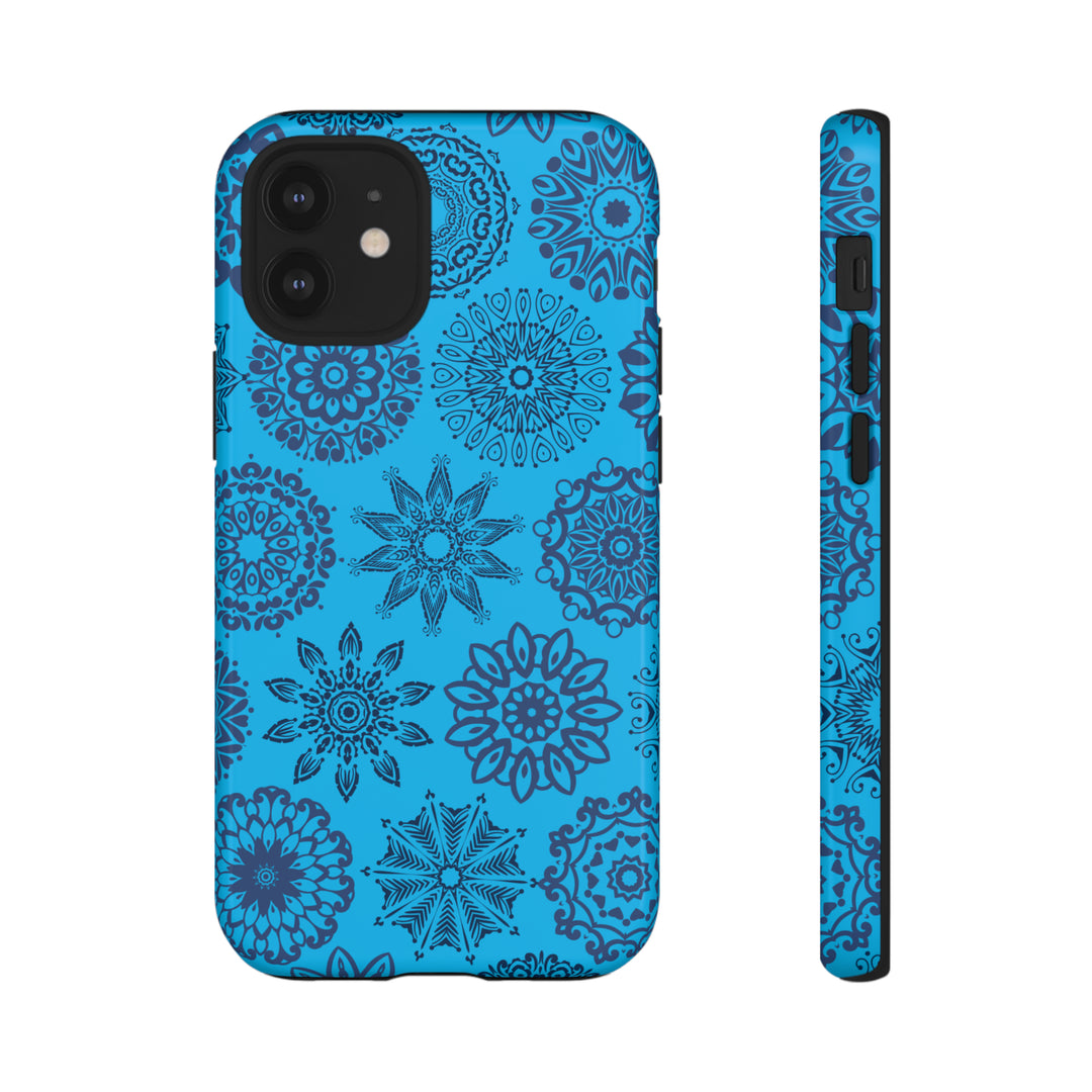 Blue Abstract Patterned Phone Case