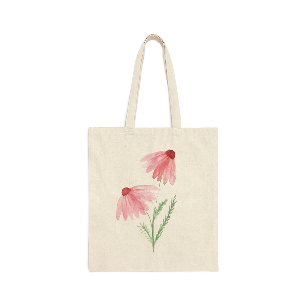 Simply Pink Wildflower | Canvas Tote Bag 100% Cotton