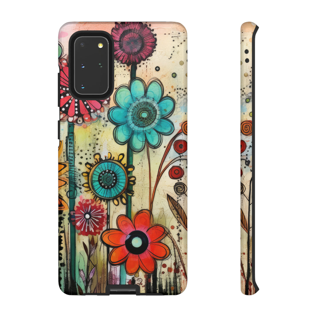 Bold Grunge Wildflowers Phone Case