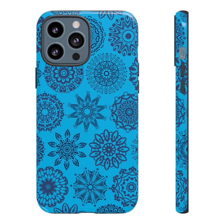 Blue Abstract Patterned Phone Case